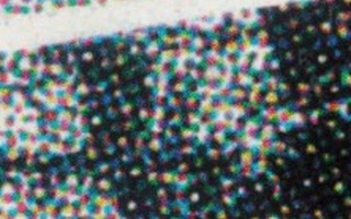 Enlargement of print that shows the dot pattern.