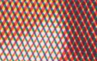 Enlarged view of a print that shows the color pattern lines.