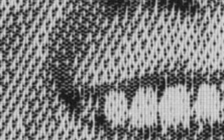 Enlarged version that shows the weaving pattern of Chairman Mao.